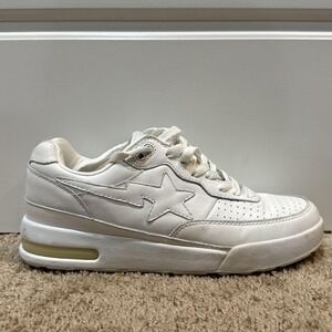 A Bathing Ape Flip Sta FS-034 Shoes Mens Size 8.5 White Low Top Sneakers